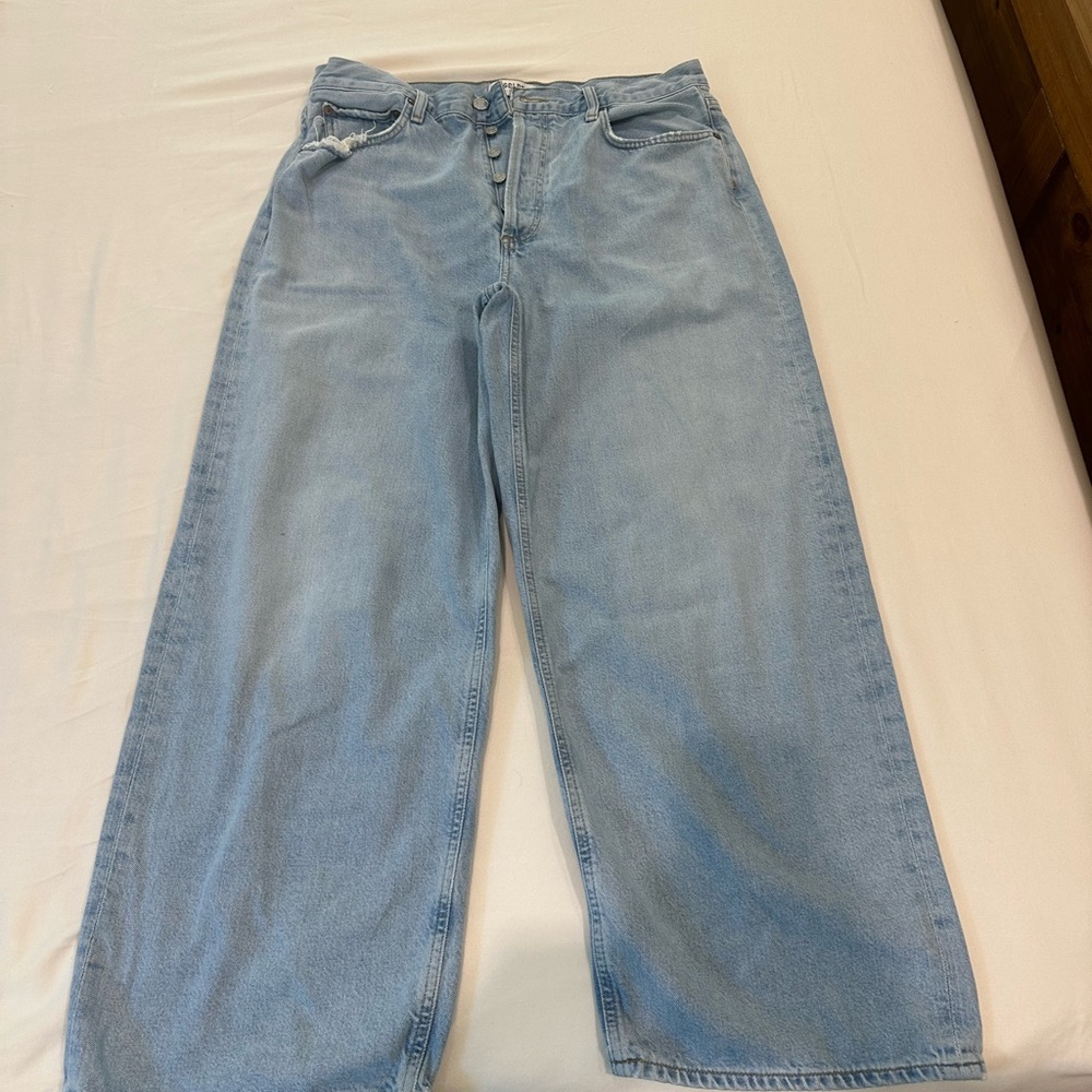 Agolde Light Blue Wide Leg Jeans